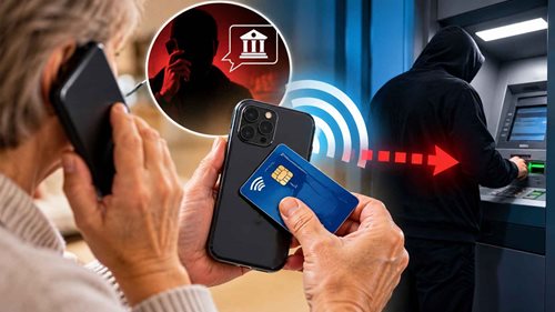 Podvodník vybírá z bankomatu, vaše karta leží doma. Jak funguje nebezpečný trik s NFC