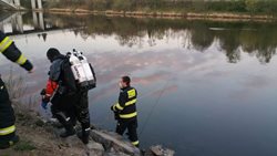 Potápěči pražských hasičů vytáhli auto, které sjelo do Vltavy v Praze 5