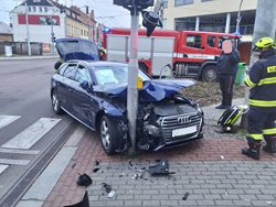 Nehoda v centru Pardubic byla ohlášena až z Německa
