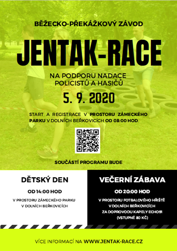 Pozvánka na 2. ročník běžeckého, překážkového závodu JENTAK-RACE 2020