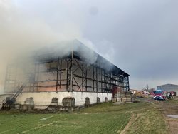 Požár seníku na Příbramsku