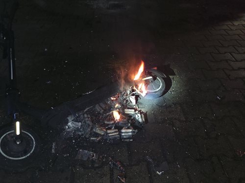 Požár elektrokoloběžky