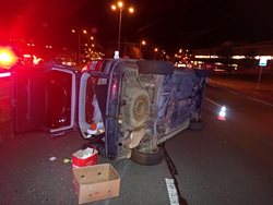 Ranní dopravní nehoda osobních automobilů ve středu města Zlín