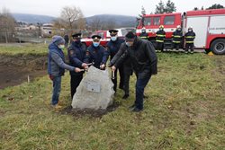 Slavnostní poklepání základního kamene nové požární stanice v Bystřici pod Hostýnem