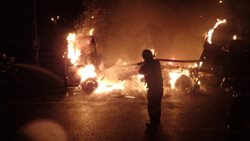 V ostravské části Dubí hořely dva nákladní automobily
