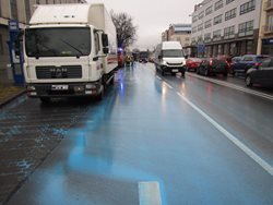 Komunikace v centru Zlína zmodrala