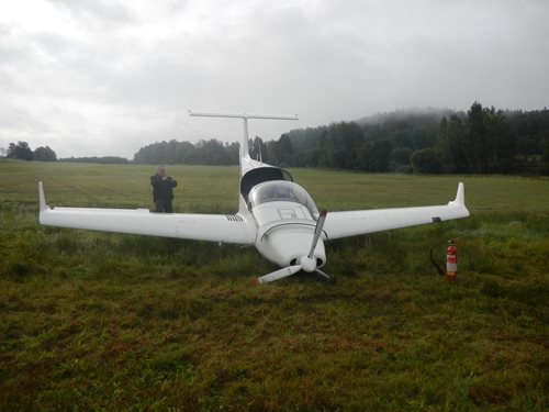 U Horní Plané nouzově přistál ultralight