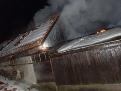 Požár kůlny v Březové