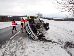 Dopravní nehoda u Doubravy na Zlínsku