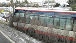 Nehoda autobusu u Pístova na Vysočině se obešla bez zranění