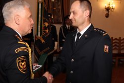 Předání medailí za 20 let HZS ČR, služebních medailí HZS ČR a medailí HZS Jihočeského kraje