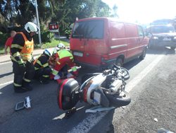 Pondělní dopravní nehody s účastí motocyklů
