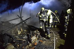 Ve Svinčanech hořelo již počtvrté, tentokrát hořela zahradní kolna