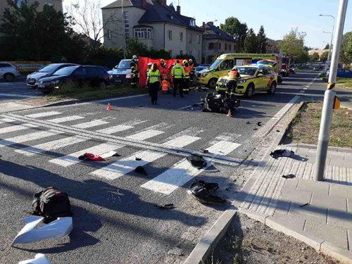 Hasiči zasahovali na obchvatu Olomouce u tragické nehody