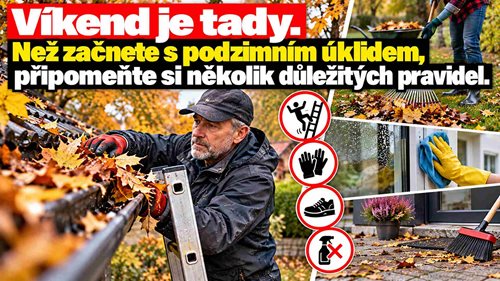Víkend je tady. Než začnete s podzimním úklidem, připomeňte si několik důležitých pravidel