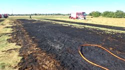 Dva požáry polních strnišť  na Královéhradecku během jednoho dne