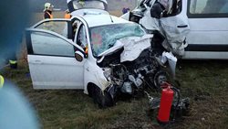 Těžká dopravní nehoda v Koclířově na Svitavsku
