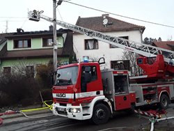 Požár přístřešku rodinného domu na Vyškovsku