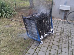 Hasiči likvidovali požár baterií