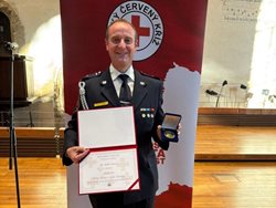 Olomoucký hasič převzal plaketu