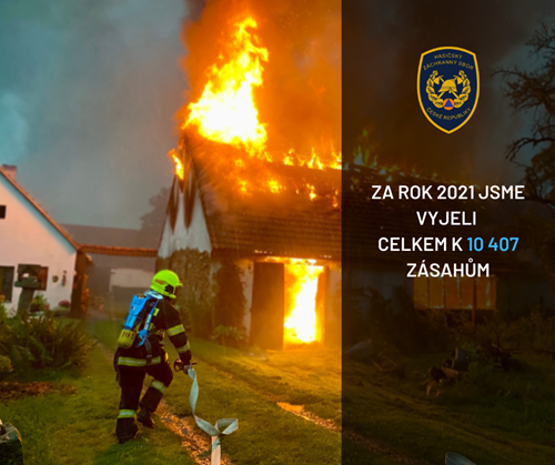 Jihočeští profesionální hasiči bilancují rok 2021