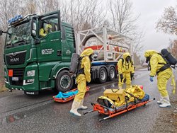 Únik chlóru z havarované cisterny