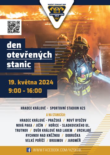 Den otevřených stanic profesionálních hasičů v Královéhradeckém kraji