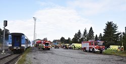 Hasiči cvičili zásah u nehody vlaku