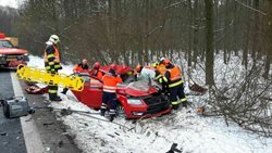 Při nehodě na Vyškovsku se zranili dva lidé