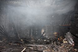 Požár dřevěné stavby v Rožnově pod Radhoštěm