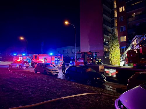 Požár ve Starém Lískovci zachvátil panelový byt
