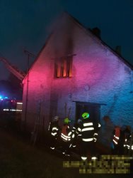 Požár rodinného domu v Třebichovicích