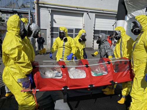 Hasiči na stanici Olomouc absolvovali výcvik s Biohazard týmem záchranářů