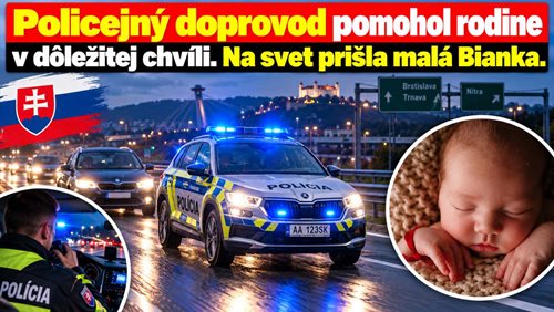 Policisté pomohli rodičce rychle do porodnice. O necelé tři hodiny později se narodila Bianka