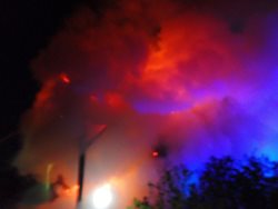 Požár rodinného domu v Loučce