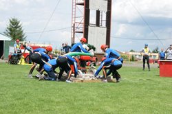 Denní příslušníci opět přivezli zlatou medaili v požárním útoku