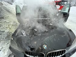 Požár osobního automobilu v obci Studánka