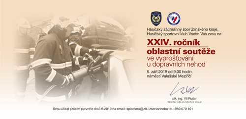 Pozvánka na XXIV. ročník oblastní soutěže ve vyprošťování