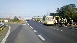 Dopravní nehoda dvou osobních aut u Března