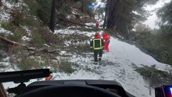 Zasněžené silnice na Mallorce