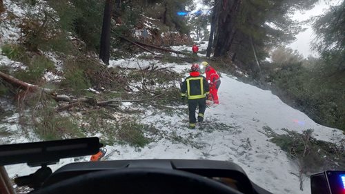 Zasněžené silnice na Mallorce