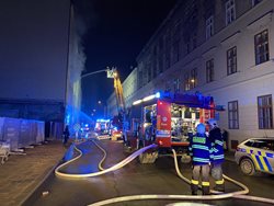 Požár na ulici Bratislavská v Brně