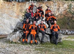 Hasiči lezci se připravovali na ostrý zásah v Moravském krasu