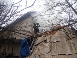 Požár domku v Dobroticích na Kroměřížsku