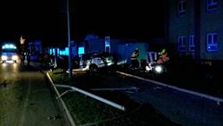 Večerní nehoda osobního auta v Břeclavi