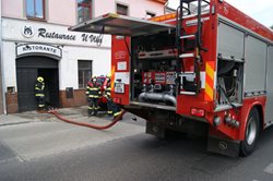 Požár střešní konstrukce budovy v Ústí nad Labem