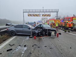 Hromadná nehoda na D1 zastavila na několik hodin provoz