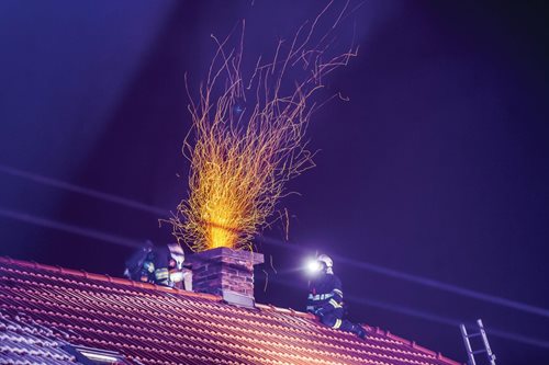 Požáry sazí v komíně