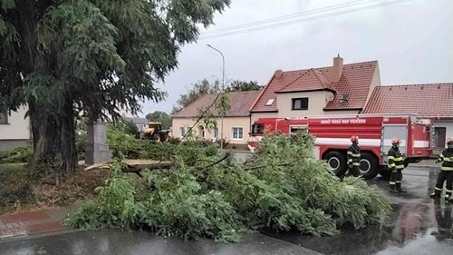 Bouřka zaměstnala jihomoravské hasiče. Přes 70 zásahů, nejvíce na Hodonínsku