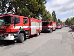 Cvičný požár v kladenském domově seniorů